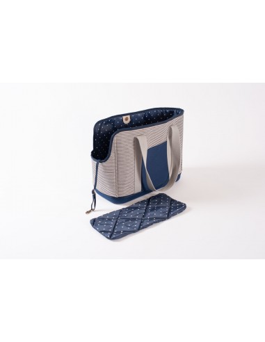 LeftPine x P.L.A.Y. Navy Striped Dog Carrier en ligne