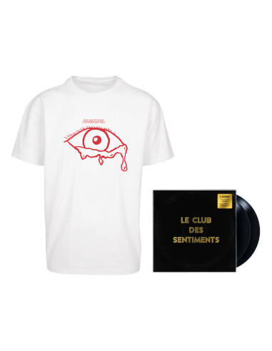 Louane - Pack Double Vinyle "Le Club des Sentiments" + T-Shirt blanc larmes les muscles