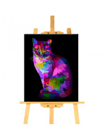 Peinture par Numéro Chat Multicolore d'Europe débarque