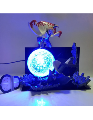 Lampe Minato Namikaze Led Neon À Poser De Chevet ou Bureau Déco Manga Naruto rembourrage situé sous