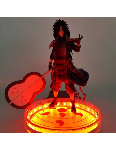 Lampe Madara Uchiha Led Neon À Poser De Chevet ou Bureau Déco Manga Naruto brillant des détails fins