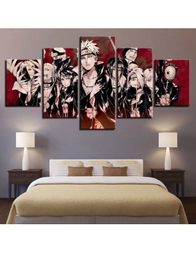 Tableau Akatsuki Deco Toile Cadre Mural Manga Naruto d'Europe débarque