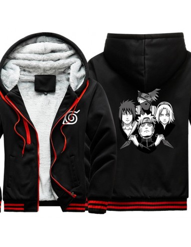 Manteau Hiver Naruto (9 couleurs) Adulte Homme Femme Polaire Hiver Capuche Manga Veste Blouson livraison gratuite