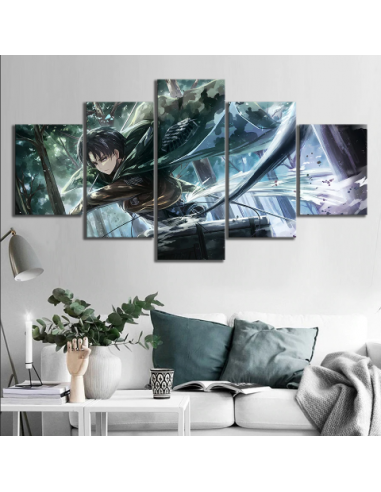 Tableau Levi Attack on Titan Cadre Toile en linge