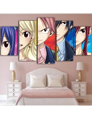 Tableau 5 Pièces Fairy Tail Cadre Toile en ligne des produits 