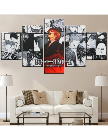 Tableau 5 Pièces Death Note Cadre Toile suggérées chez