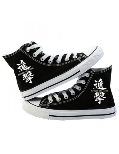 Chaussures Fermées Attack on Titan Kanji Baskets Converses Sneakers Adulte Homme Femme Les magasins à Paris