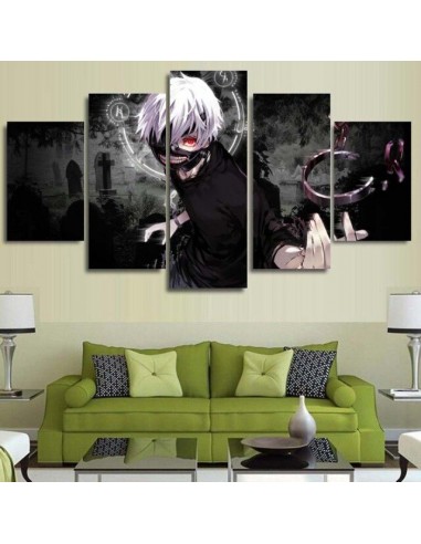 Tableau Tokyo Ghoul Ken Cadre Toile basket pas cher